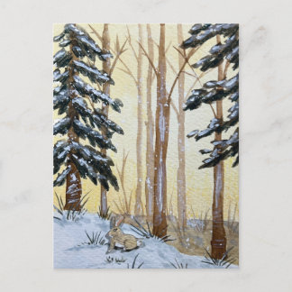 Cartes Pour Fêtes Annuelles Merveilleux Paysage Boisé d'Hiver