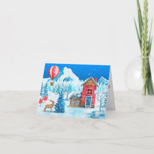 Cartes Pour Fêtes Annuelles Merveilleux Paysage d'Hiver