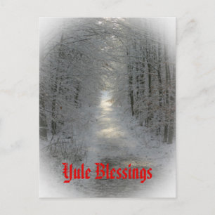 Cartes Pour Fêtes Annuelles Merveilleux Paysage d'Hiver Yule/Solstice d'Hiver
