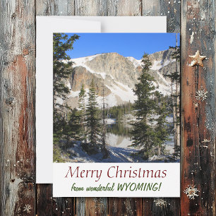 Cartes Pour Fêtes Annuelles Merveilleux Wyoming Paysage Joyeux Noël