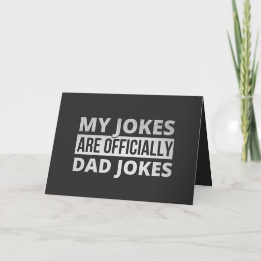 Cartes Pour Fêtes Annuelles mes blagues sont des blagues de papa (Devant)