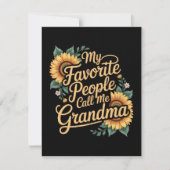 Cartes Pour Fêtes Annuelles Mes personnes préférées m'appellent grand-mère pou (Devant)