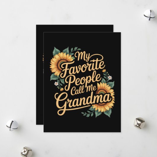 Cartes Pour Fêtes Annuelles Mes personnes préférées m'appellent grand-mère pou (Devant/Arrière en situation)