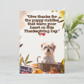 Cartes Pour Fêtes Annuelles Mes voeux de Thanksgiving (Debout devant)