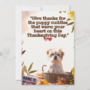 Cartes Pour Fêtes Annuelles Mes voeux de Thanksgiving