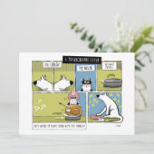 Cartes Pour Fêtes Annuelles Mésaventure de chien chat à Thanksgiving (Debout devant)