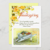 Cartes Pour Fêtes Annuelles Message d'action de grâces (Devant / Derrière)