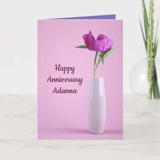 Cartes Pour Fêtes Annuelles Message d'anniversaire floral pour elle (Devant)