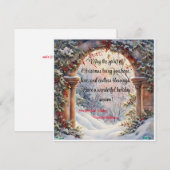 Cartes Pour Fêtes Annuelles Message d'archivage d'hiver de script personnalisé (Devant / Derrière)