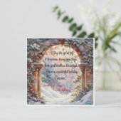 Cartes Pour Fêtes Annuelles Message d'archivage d'hiver de script personnalisé (Debout devant)