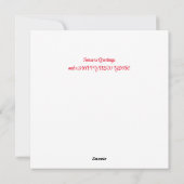 Cartes Pour Fêtes Annuelles Message d'archivage d'hiver de script personnalisé (Dos)