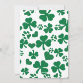 Cartes Pour Fêtes Annuelles Message de chance de la Saint-Patrick pour les amo (Dos)