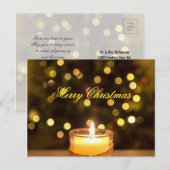 Cartes Pour Fêtes Annuelles Message de la bougie de Noël Adresse (Devant / Derrière)