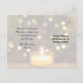 Cartes Pour Fêtes Annuelles Message de la bougie de Noël Adresse (Dos)