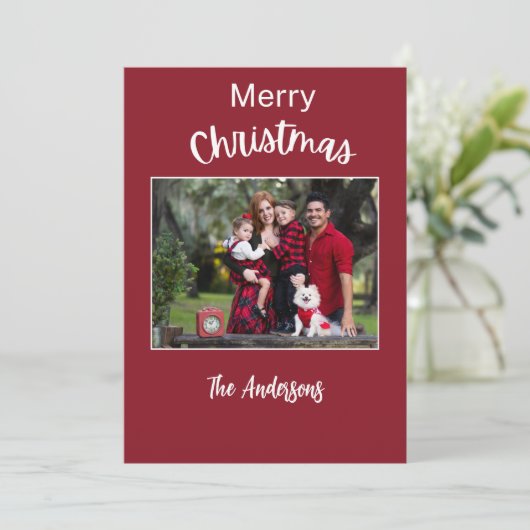 Cartes Pour Fêtes Annuelles Message de la famille Noël (Debout devant)