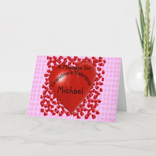 Cartes Pour Fêtes Annuelles Message de la Saint Valentin de grand-mère (Devant)