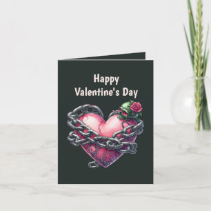 Cartes Pour Fêtes Annuelles Message de la Saint-Valentin gothique cool adulte 