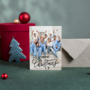 Cartes Pour Fêtes Annuelles Message de Noël avec logo personnalisé pour cabine