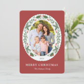 Cartes Pour Fêtes Annuelles Message de Noël de la verdure (Debout devant)