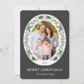 Cartes Pour Fêtes Annuelles Message de Noël de la verdure (Devant)