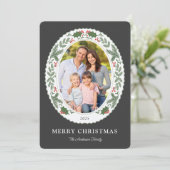 Cartes Pour Fêtes Annuelles Message de Noël de la verdure (Debout devant)