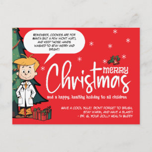 Cartes Pour Fêtes Annuelles Message de Noël joyeux du pédiatre aux jeunes pati