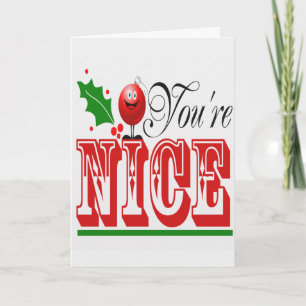 Cartes Pour Fêtes Annuelles Message de Noël mignon Vous êtes de bonnes fêtes
