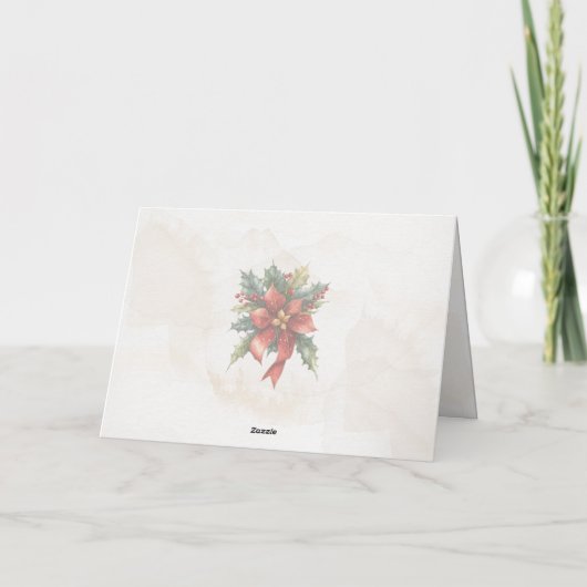 Cartes Pour Fêtes Annuelles Message de Noël Scène d'hiver non photo (Dos)