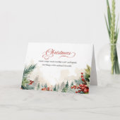 Cartes Pour Fêtes Annuelles Message de Noël Scène d'hiver non photo (Devant)