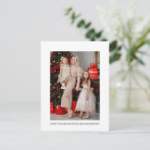 Cartes Pour Fêtes Annuelles Message de vacances photo moderne de Noël minimali (Debout devant)