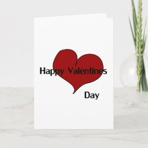 Cartes Pour Fêtes Annuelles Message du coeur rouge simpliste >Carte de jour Va