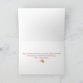Cartes Pour Fêtes Annuelles Message élégant de salutation de Noël (Intérieur)
