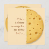 Cartes Pour Fêtes Annuelles Message Fromagère Personnalisable Charmante Romant (Devant / Derrière)