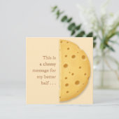 Cartes Pour Fêtes Annuelles Message Fromagère Personnalisable Charmante Romant (Debout devant)