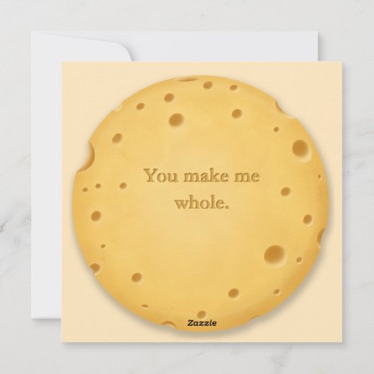 Cartes Pour Fêtes Annuelles Message Fromagère Personnalisable Charmante Romant (Dos)