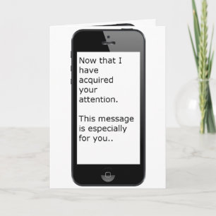 Cartes Pour Fêtes Annuelles Message futé de Noël de téléphone avec l'arbre de