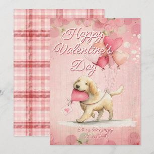 Cartes Pour Fêtes Annuelles Message personnalisé chien animal Saint-Valentin