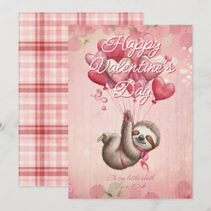Cartes Pour Fêtes Annuelles Message personnalisé paresseux Saint-Valentin