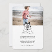 Cartes Pour Fêtes Annuelles Message vidéo avec code QR minimaliste moderne Amo (Dos)