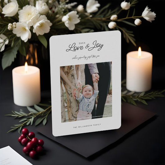 Cartes Pour Fêtes Annuelles Message vidéo avec code QR minimaliste moderne Amo