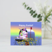 Cartes Pour Fêtes Annuelles Messagerie Bunny de Pâques (Debout devant)