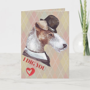 Cartes Pour Fêtes Annuelles Messieurs Terrier Chien Je T'Ai Creusé