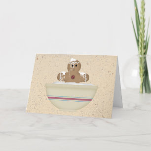 Cartes Pour Fêtes Annuelles Messy Gingerbread Man Christmas Card
