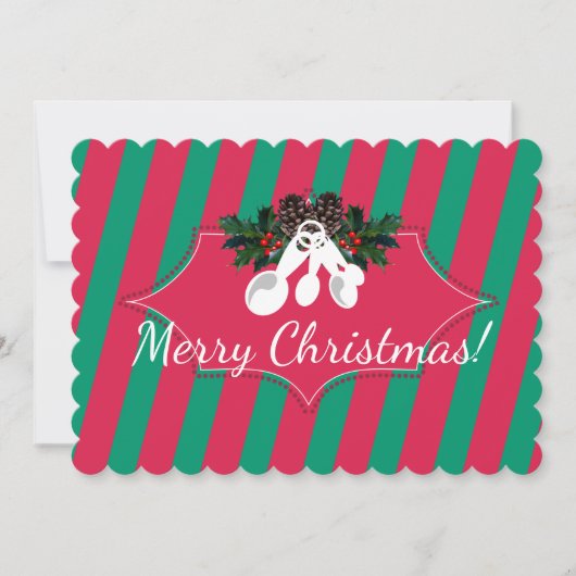 Cartes Pour Fêtes Annuelles Mesure cuillères Noël de la cuisine de (Devant)