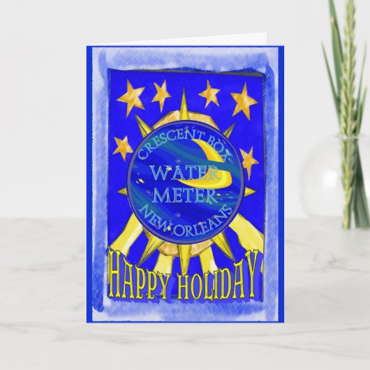 Cartes Pour Fêtes Annuelles Mètre d'eau NOLA (Devant)