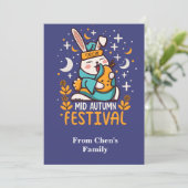 Cartes Pour Fêtes Annuelles Mi-Automne Festival Rabbit MoonCake (Debout devant)