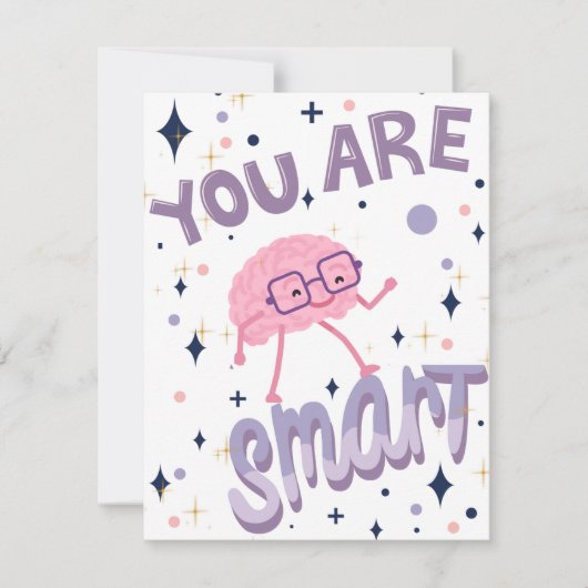 CARTES POUR FÊTES ANNUELLES MI SMART BRAIN, ÉTUDIANT (Devant)