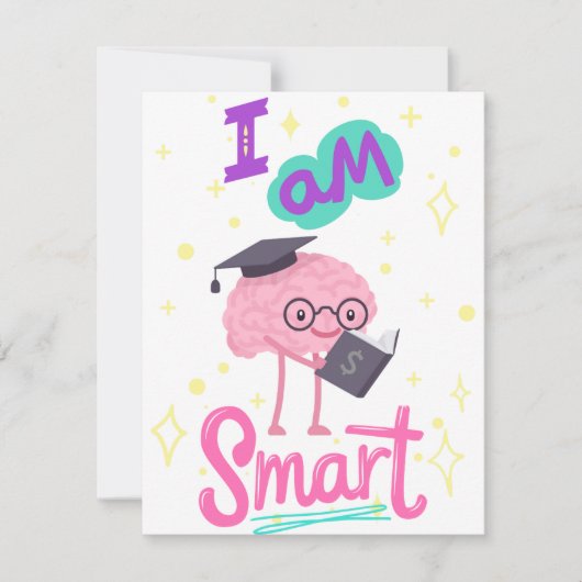 CARTES POUR FÊTES ANNUELLES MI SMART BRAIN, ÉTUDIANT (Devant)