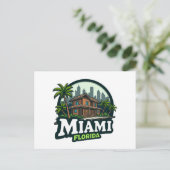 Cartes Pour Fêtes Annuelles Miami Florida Skyline (Debout devant)