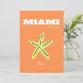 Cartes Pour Fêtes Annuelles Miami, Miami Beach, Floride, Preppy, Orange (Debout devant)